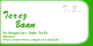 terez baan business card