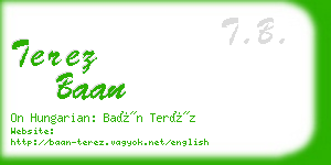 terez baan business card